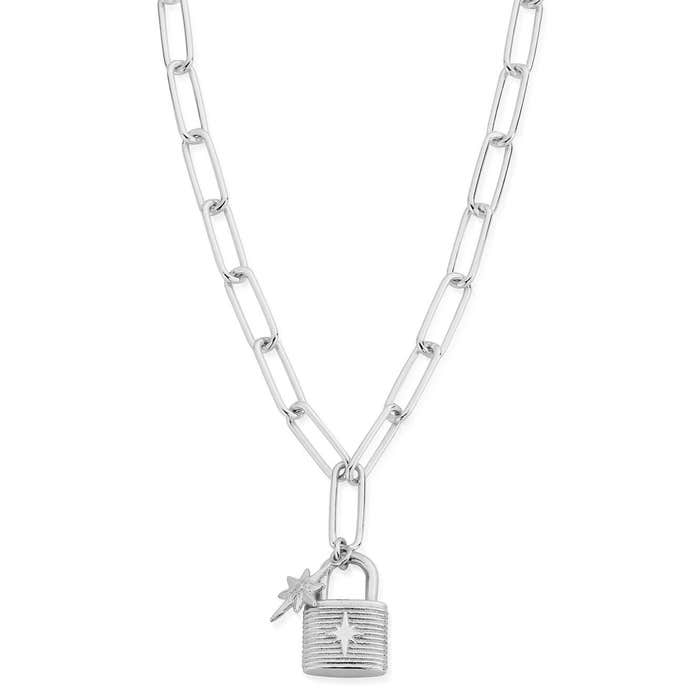 Link Chain Treasured Dreams Necklace - Silver - SNLC30812016