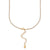 Slim Classic Tennis Chain Necklace - Gold - SPG-17