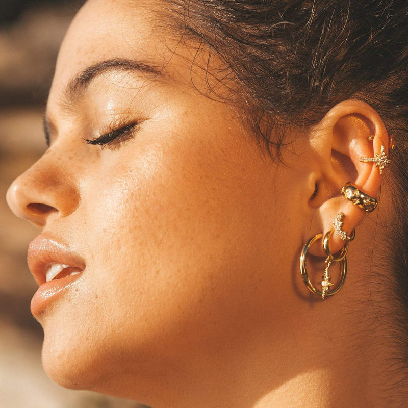 Starburst Small Single Ear Cuff - Gold - SPG-284
