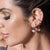Starburst Small Single Ear Cuff - Silver - SPS-284