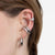 Starburst Small Single Ear Cuff - Silver - SPS-284
