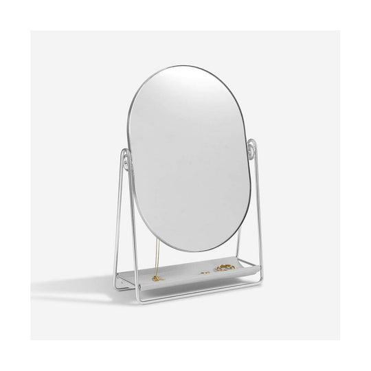 Dressing Table Mirror & Jewellery Stand - Silver/Grey - 74254