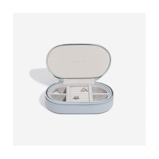 Oval Jewellery Box, Zipped - Lavender - 74625