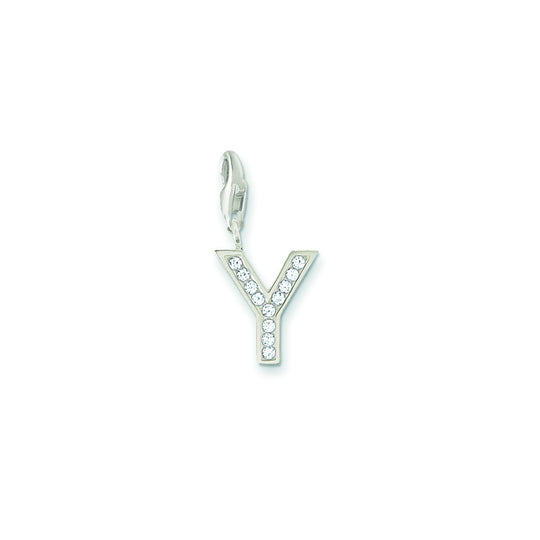 Thomas Sabo Silver Zirconia 'Y' Charm ~ 0247-051-14