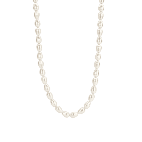 Baroque Pearl Necklace - Silver - 3994PW/42