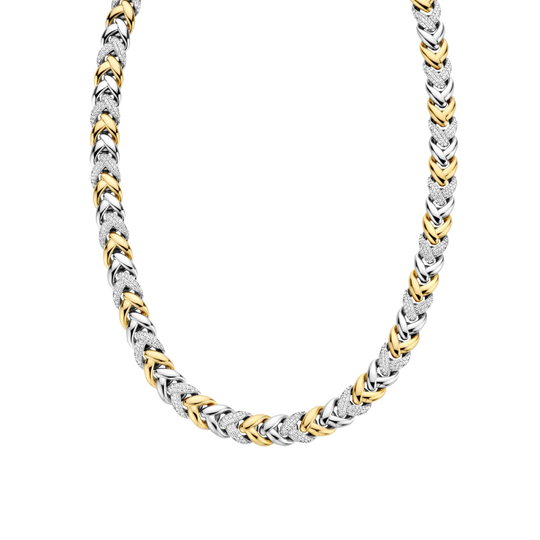 Braided Milano Necklace - Silver/Gold - 3989ZY/42