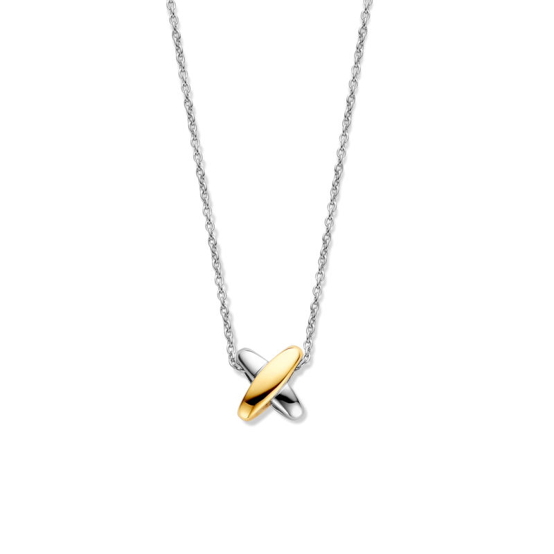 ti-sento-crossed-link-pendant-gold-silver-34003sy-42