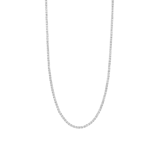 Cubic Zirconia Pave Chain - Silver - 3992ZI/39