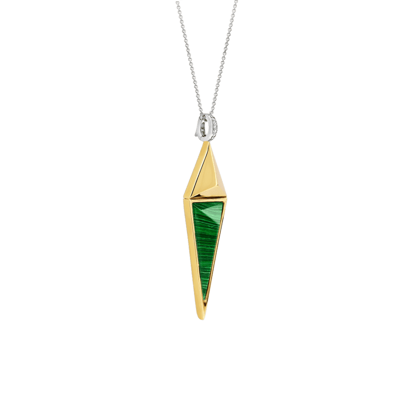 ti-sento-diamond-shaped-malachite-pendant-gold-6818ma