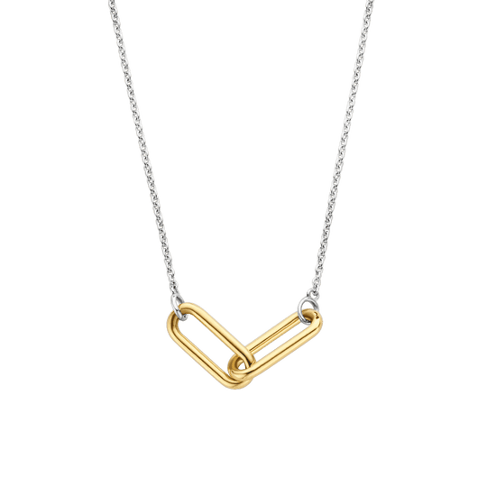 Double Link Necklace - Gold/Silver - 3966SY/42