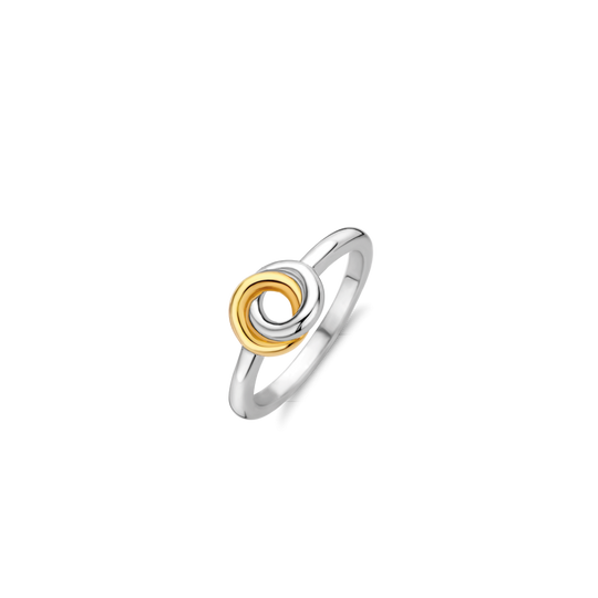 Infinity Ring, Size UK N - Silver/Gold - 12142SY/54