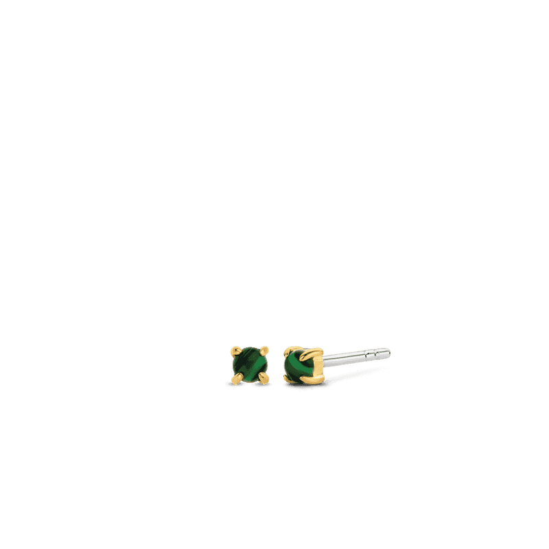 ti-sento-malachite-stud-earrings-gold-7833ma