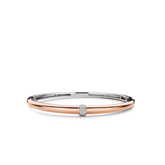 Milano Bangle Bracelet - Rose Gold & Silver - 2913ZR