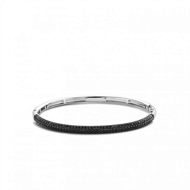 ti-sento-milano-black-cz-pavé-bangle-silver-2874zb