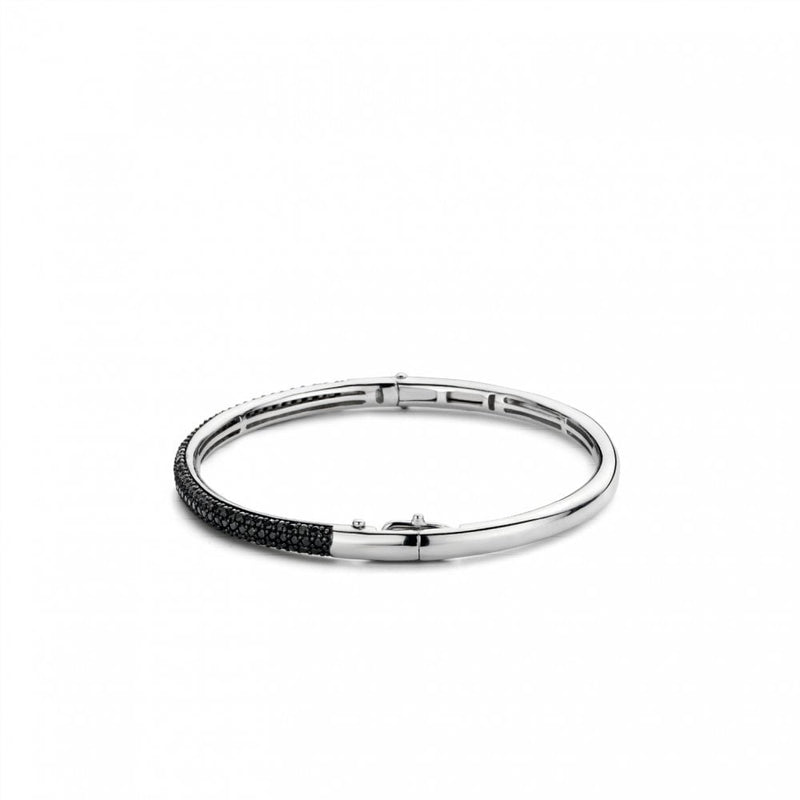 ti-sento-milano-black-cz-pavé-bangle-silver-2874zb
