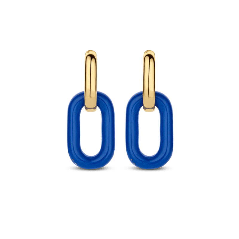 ti-sento-milano-blue-oval-link-earrings-gold-7903bl