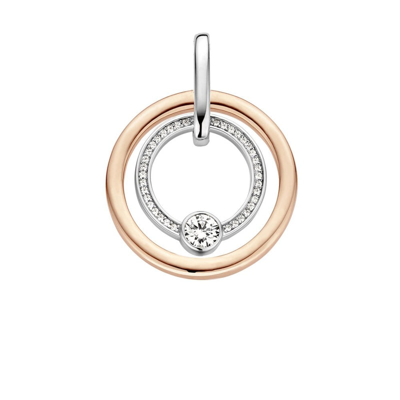 ti-sento-milano-circular-rings-pendant-rose-gold-6755zr