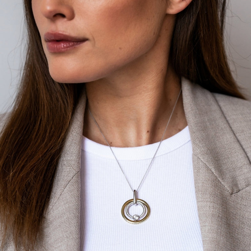 ti-sento-milano-circular-rings-pendant-silver-gold-6755zy
