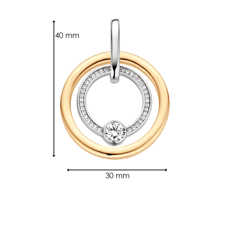 ti-sento-milano-circular-rings-pendant-silver-gold-6755zy