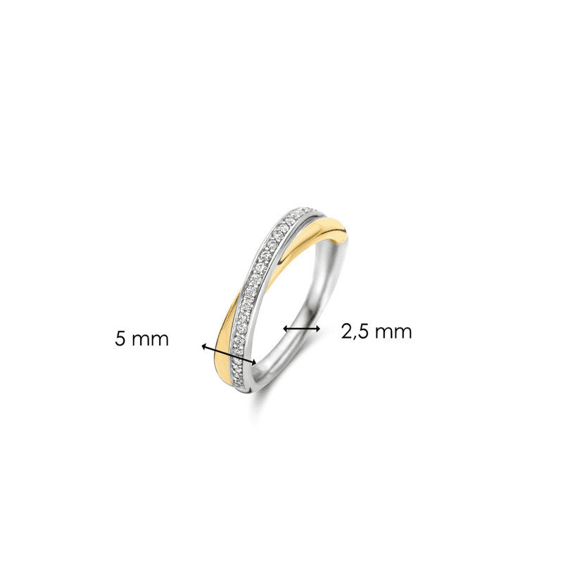 ti-sento-milano-crossover-cz-ring-size-54-silver-gold-1953zy-54