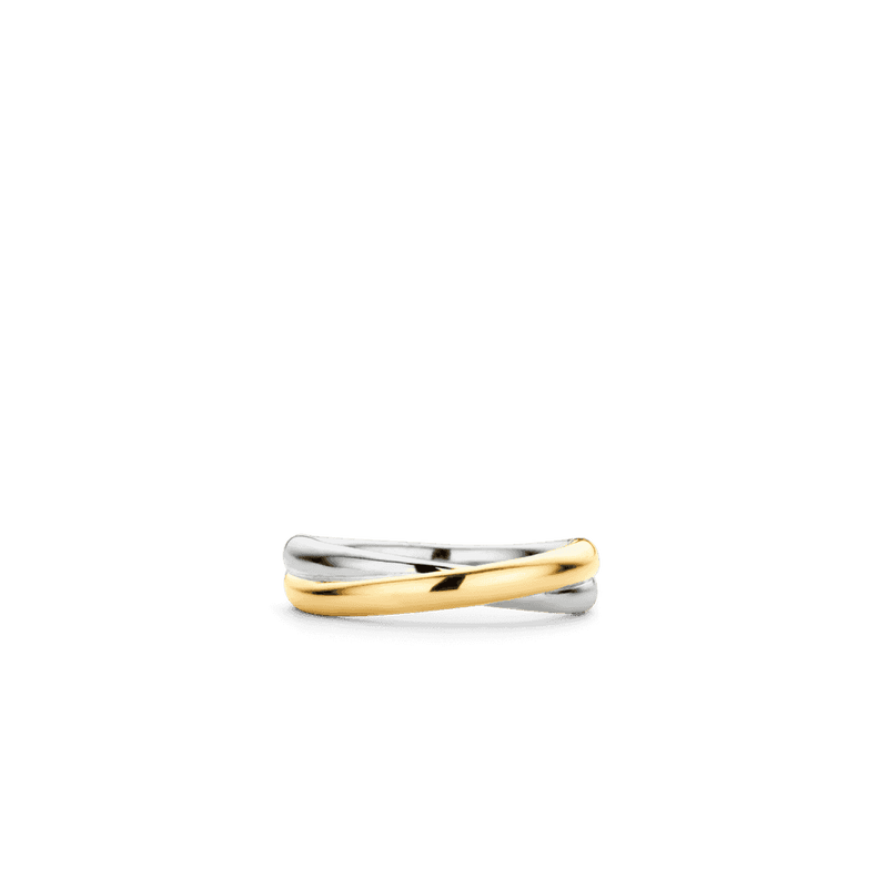 ti-sento-milano-crossover-ring-size-54-silver-gold-1953sy-54