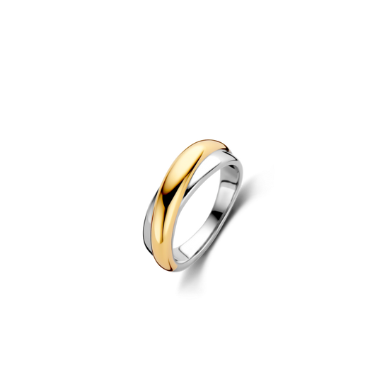 Milano Crossover Ring, Size 56 - Gold/Silver - 12281SY/56