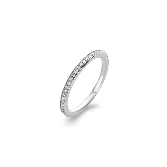 Milano CZ Stacking Ring, Size 56 - Silver - 1923ZI/56