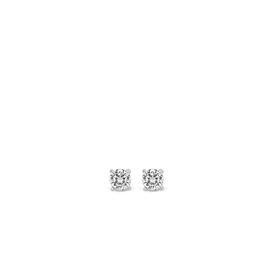 Milano CZ Stud Earrings - Silver - 7790ZI