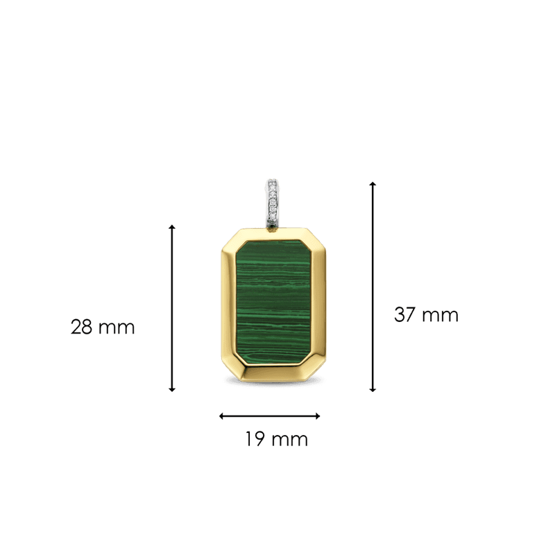 ti-sento-milano-malachite-pendant-gold-6809ma