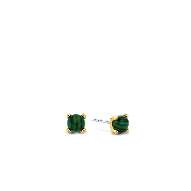 ti-sento-milano-malachite-stud-earrings-gold-7768ma