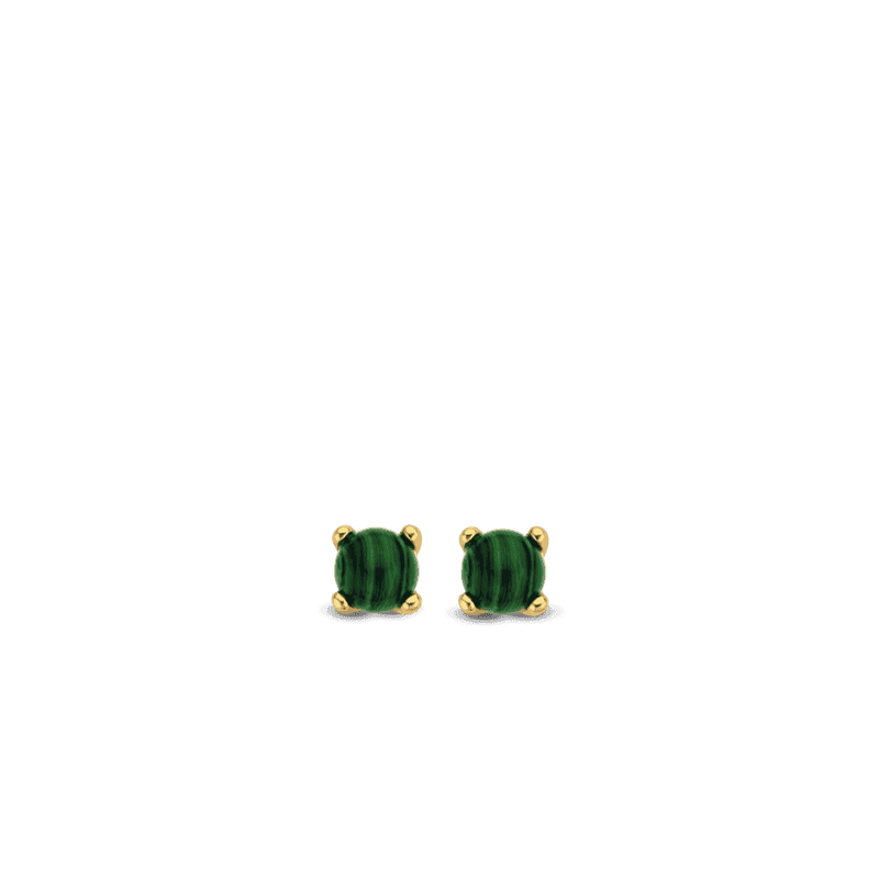ti-sento-milano-malachite-stud-earrings-gold-7768ma