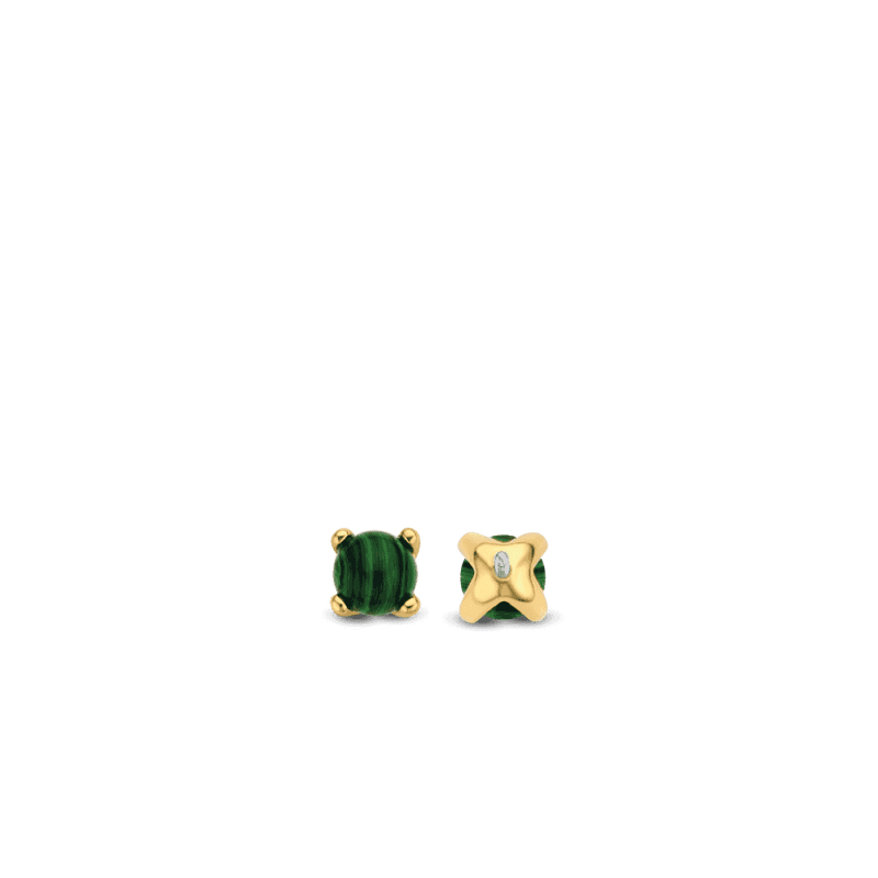 ti-sento-milano-malachite-stud-earrings-gold-7768ma