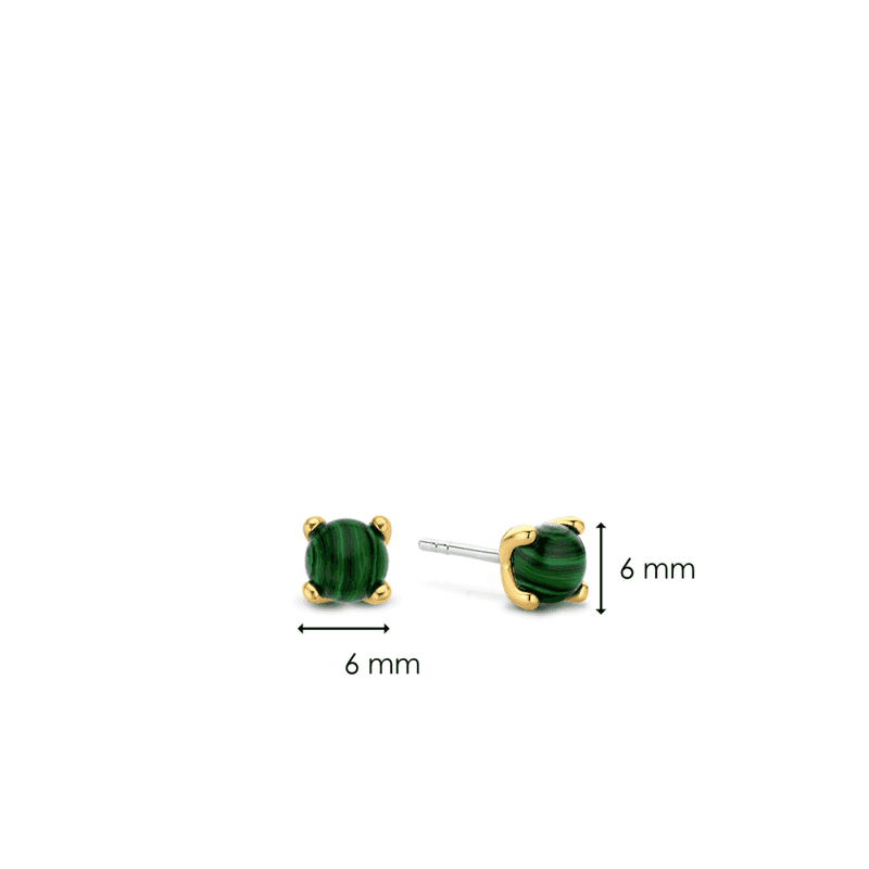 ti-sento-milano-malachite-stud-earrings-gold-7768ma