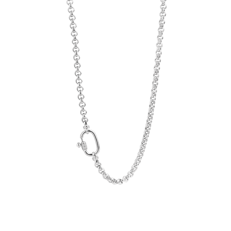 Silver sales rolo chain