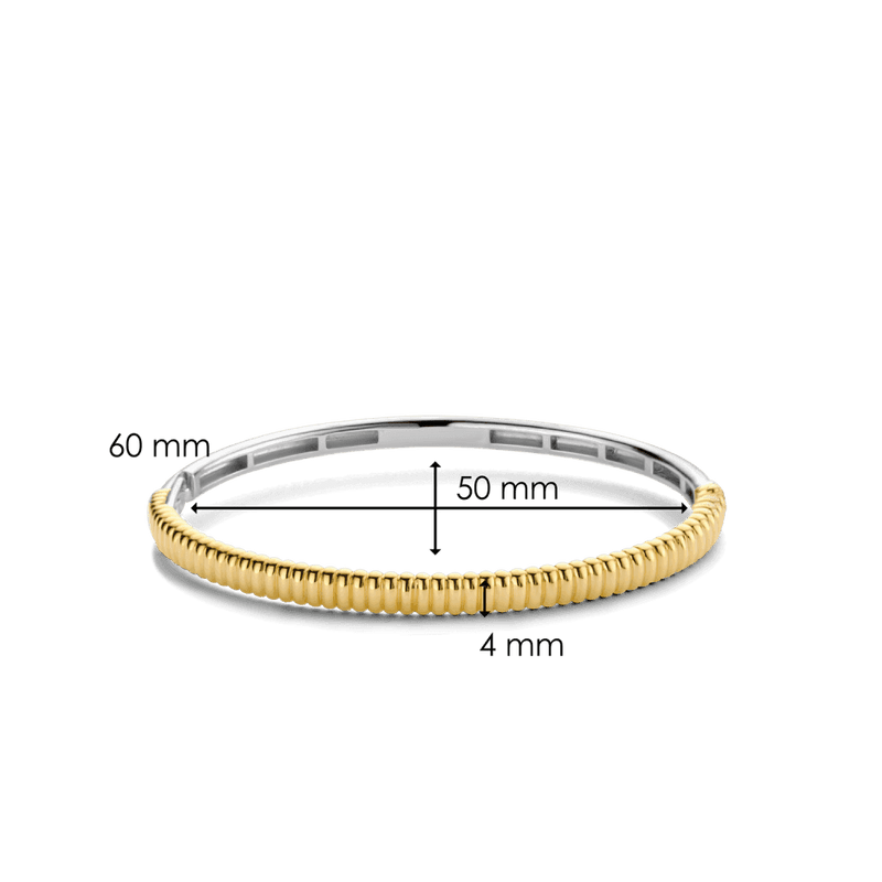 ti-sento-milano-slim-ribbed-bangle-gold-silver-2956sy