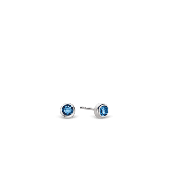 Milano Stud Earrings - Silver/Blue - 7597DB