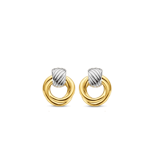 Milano Twisted Circle Earrings - Gold - 7858SY