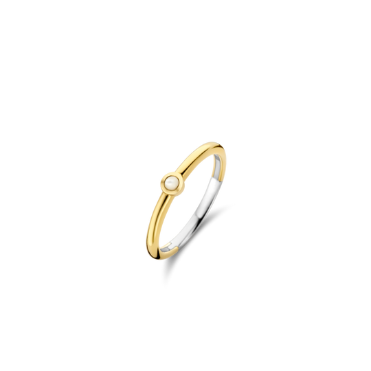 Mother Of Pearl Ring, Size 50 - Gold - 12253MW/50