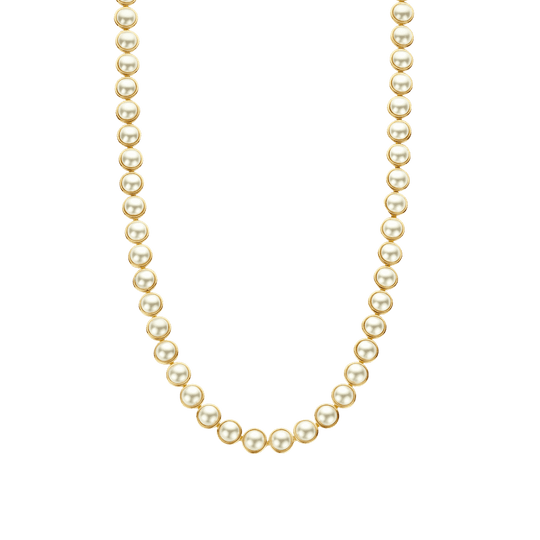 Pearl Necklace - Gold - 34009YP/42