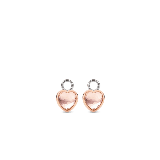 Pink Heart Shaped Earcharms - Rose Gold - 9231NU