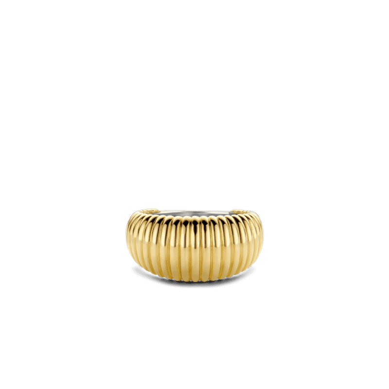 ti-sento-ribbed-dome-ring-size-58-gold-12217sy-58