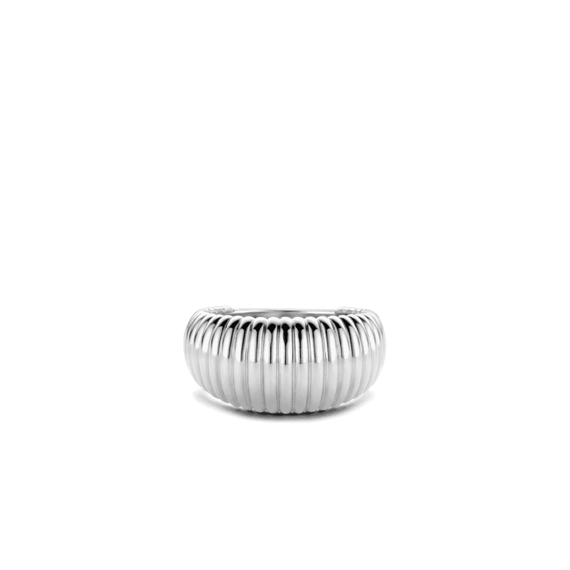 ti-sento-ribbed-dome-ring-size-58-silver-12217si-58