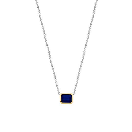 Small Blue Stone Pendant - Gold - 3998BY/42
