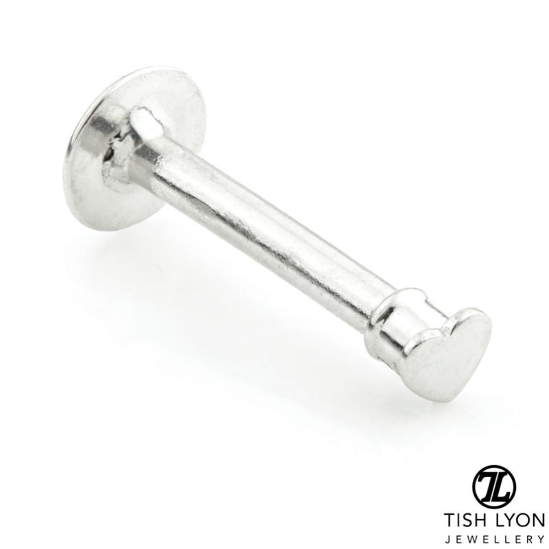 Heart External Labret - White Gold - TLLAB6-14K-W-1.2-8