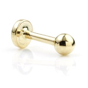 External Micro Labret Earring - Gold - TLMB16-14K-Y-1.2-8