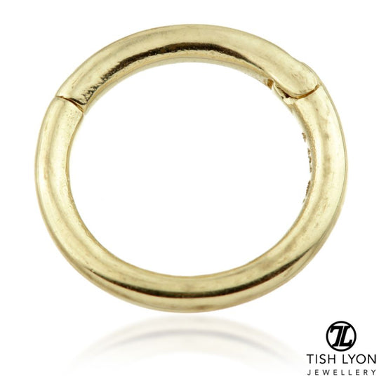 Plain Segment Hoop Ring - Gold - TL36-14K-Y-1.2-7
