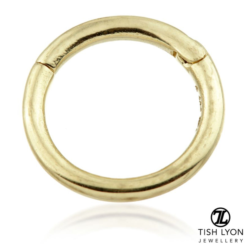 Plain Segment Hoop Ring - Gold - TL36-14K-Y-1.2-10