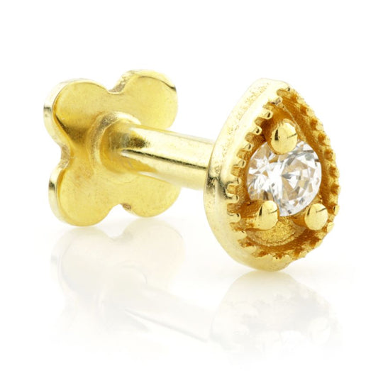 Miligrain Tear Internal Labret - Gold  - TLTRA23-9K-Y-1.2-8