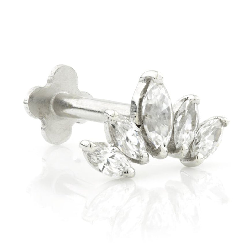 Crescent Marquise Internal Labret - White Gold - TLTRA4-14K-W-1.2-8