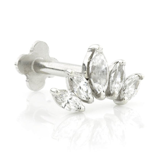 Crescent Marquise Internal Labret - White Gold - TLTRA4-14K-W-1.2-8